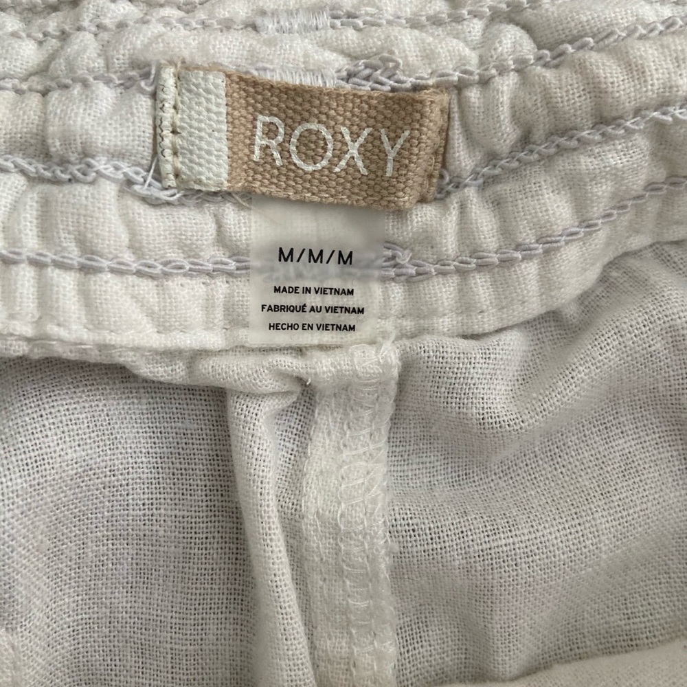 🐚 Roxy Rope + Linen Drawstring Shorts w Pockets - Picture 5 of 7